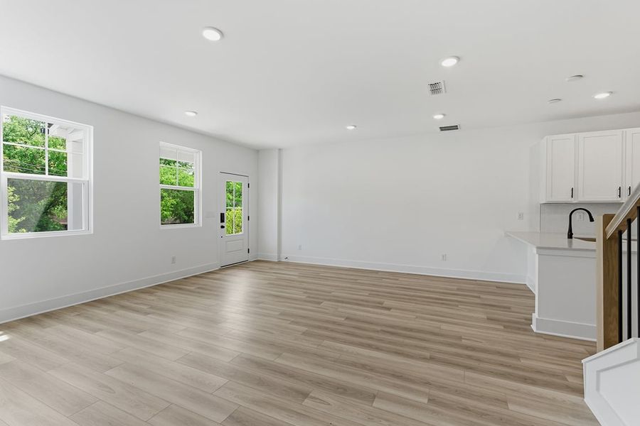 A large empty kitchen.