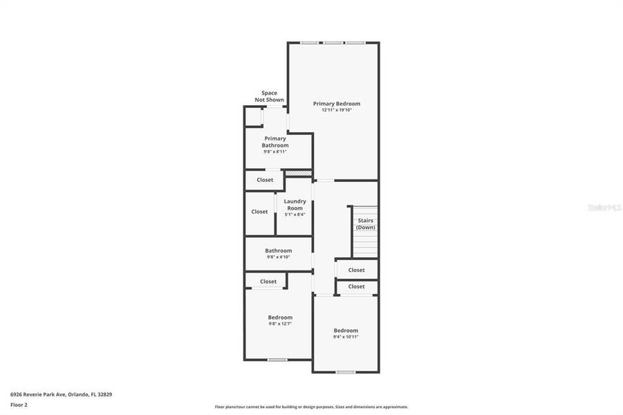 2D floor plan layout of this home in EverBe, Orlando, FL (Image 5). 2D floor plan layout of this home in EverBe, Orlando, FL (Image 5).