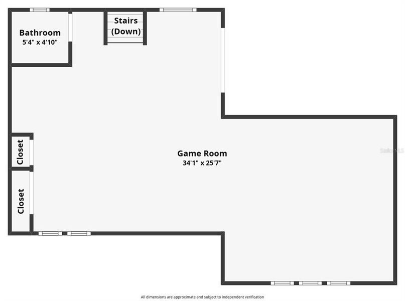 Second floor main house floor plan.