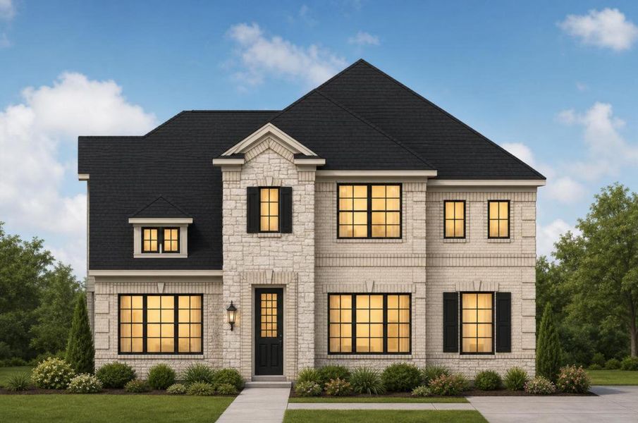 Representative exterior photo of a completed home built from the Royal Savannah by Grand Homes in Edgewater, Fate, TX (Image 17).