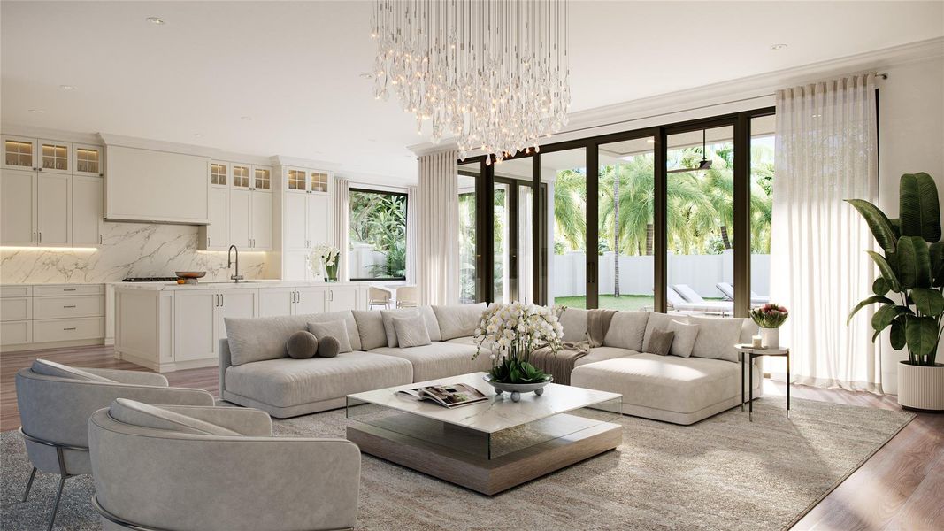 Furnished interior view inside a new home in , Delray Beach (Image 8). Furnished interior view inside a new home in , Delray Beach (Image 8).