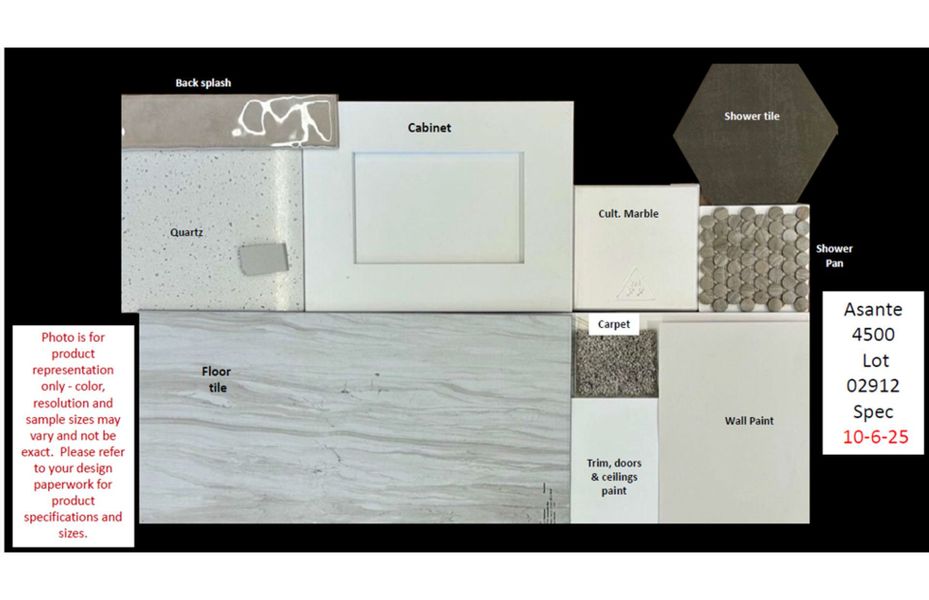 Sample of building materials used in homes in Artisan at Asante, Surprise (Image 31).