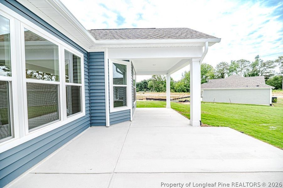 Exterior details and patio area of a home in The Cottages at 78 North, Sanford (Image 25). Exterior details and patio area of a home in The Cottages at 78 North, Sanford (Image 25).