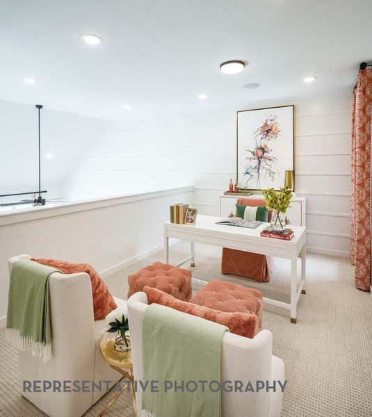 Furnished interior view inside a new home in Bridgeland, Cypress (Image 36).