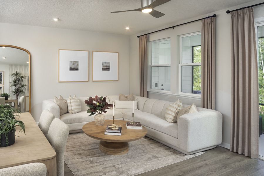 Representative furnished interior of a home built from the Warner by Mattamy Homes in RiverTown, St. Johns (Image 6). Representative furnished interior of a home built from the Warner by Mattamy Homes in RiverTown, St. Johns (Image 6).