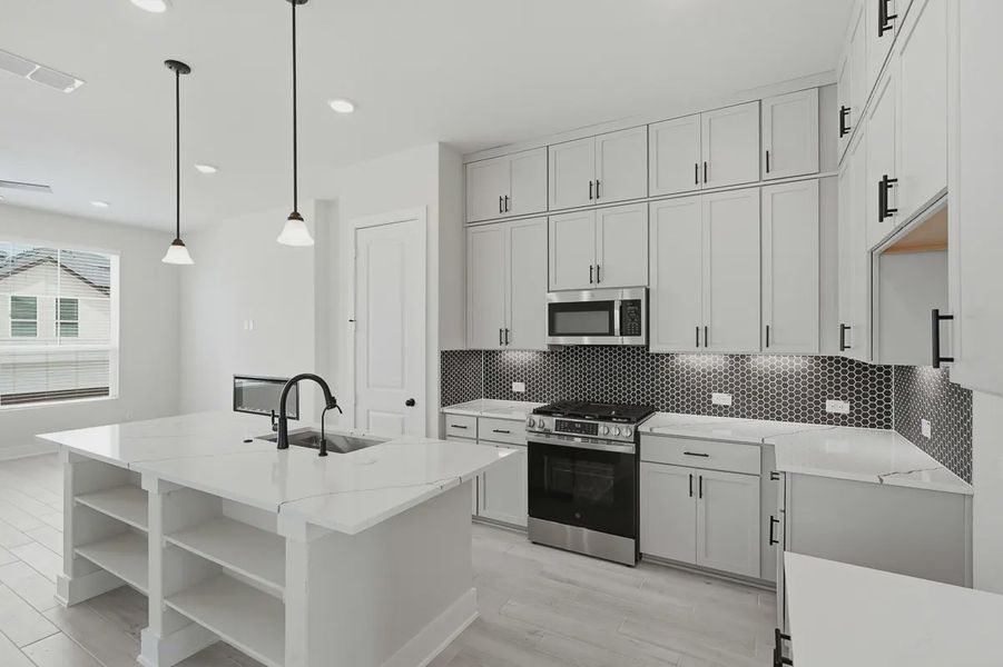 Furnished interior view inside a new home in Rose Hill, San Antonio (Image 12).
