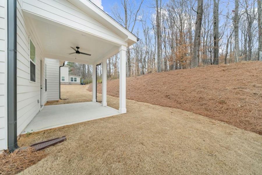 Exterior details and patio area of a home in , Canton (Image 31).