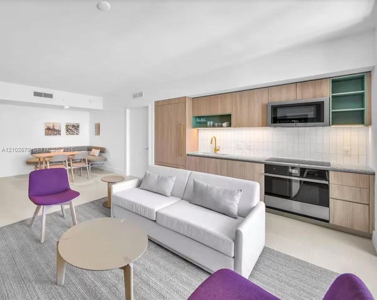 Furnished interior view inside a new home in , Miami (Image 4).
