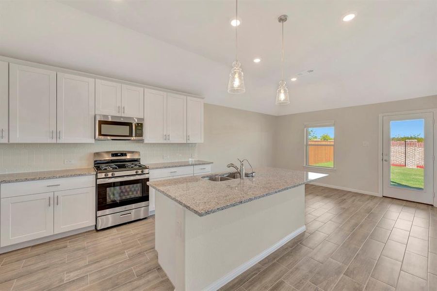 Furnished interior view inside a new home in The Preserve, Justin (Image 4).