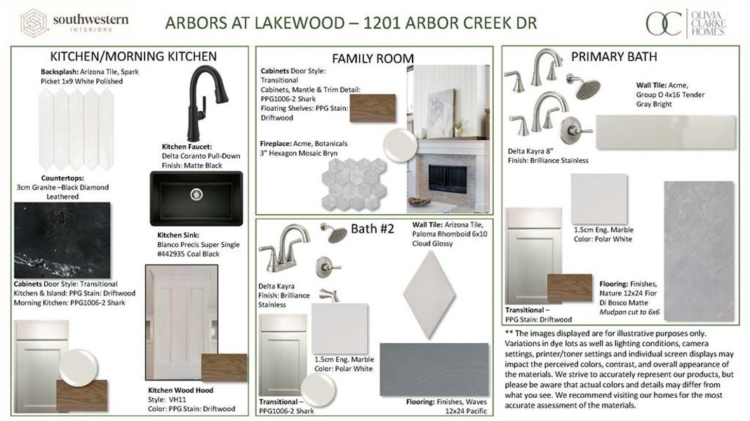 Interior Finishes curated for 1201 Arbor Creek Dr