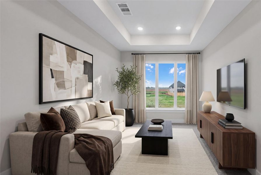 Virtually staged image; features, selections and colors may vary.