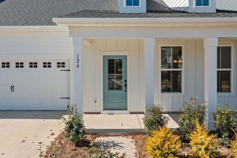 Exterior details and patio area of a home in Farms at Bellingham, Mooresville (Image 2).