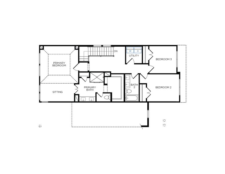 2D floor plan layout for the Santa Rosa by Tricoast Homes in Summer Place  35', Montgomery, TX (Image 11).