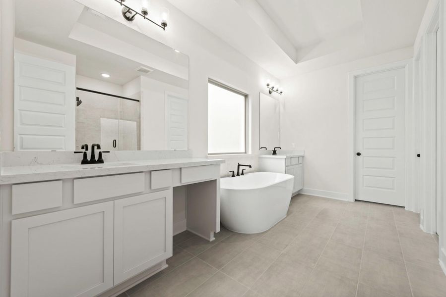 Furnished interior view inside a new home in The Trails - 45', New Caney (Image 8). Furnished interior view inside a new home in The Trails - 45', New Caney (Image 8).