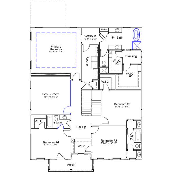 2D floor plan layout of this home in Pebble Branch, Chapin, SC (Image 3).