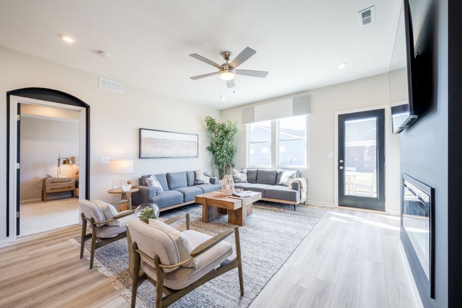 Representative furnished interior of a home built from the Wembley by Fischer Homes in Villas at Gold Creek, Dawsonville (Image 26).