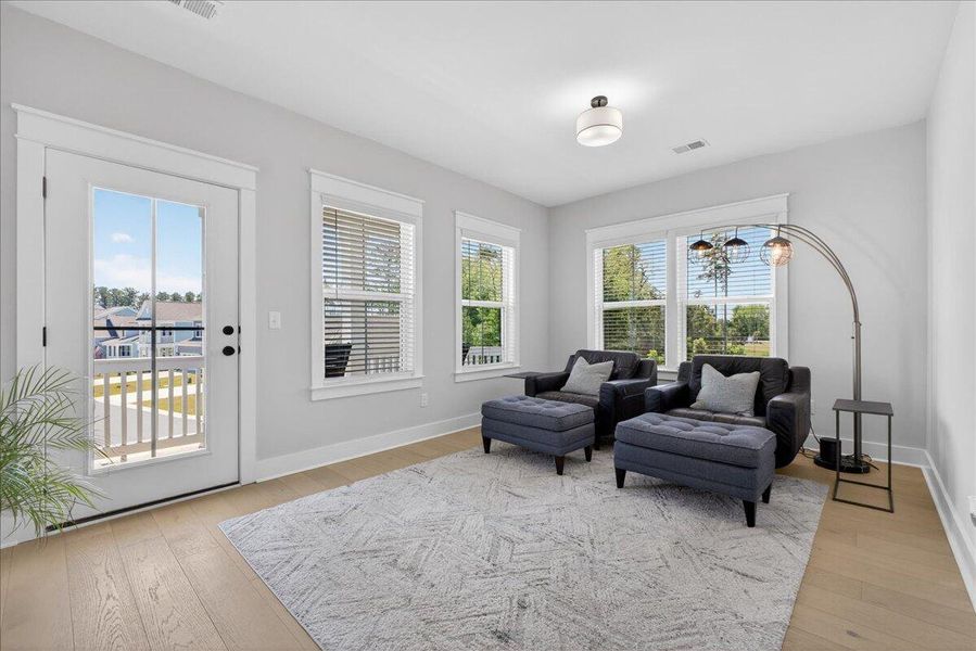 Furnished interior view inside a new home in Tidewater at Lakes of Cane Bay, Summerville (Image 42).