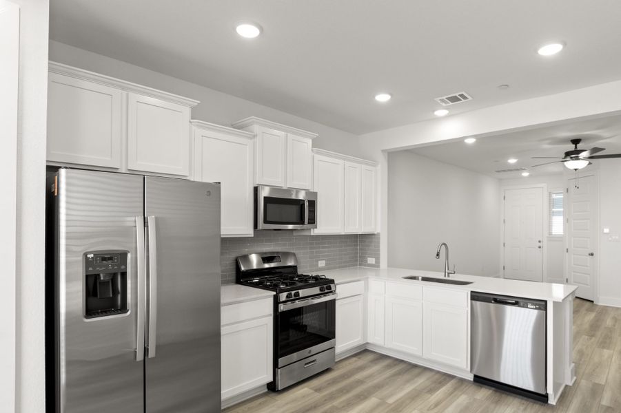 Furnished interior view inside a new home in Center 45, Round Rock (Image 9).