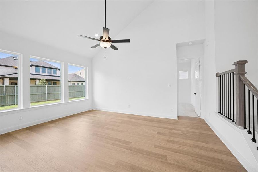 Spacious, unfurnished interior of a new home in Pecan Square - Gardens, Northlake (Image 17). Spacious, unfurnished interior of a new home in Pecan Square - Gardens, Northlake (Image 17).