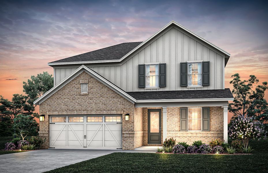 Representative exterior photo of a completed home built from the Tilden by Pulte Homes in Linden Grove, Powder Springs, GA (Image 21).