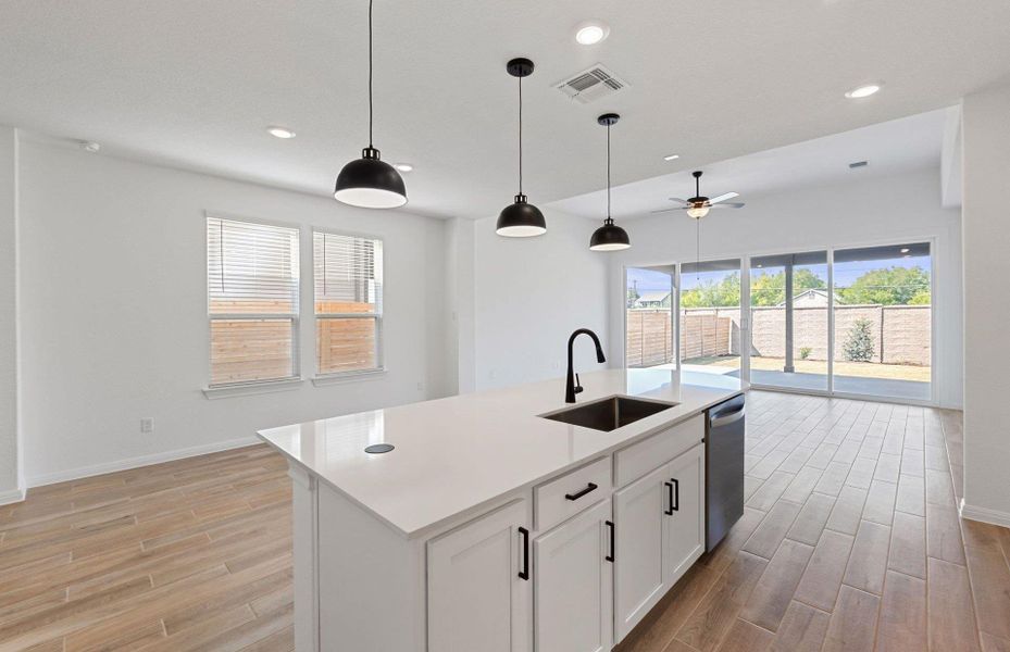 Furnished interior view inside a new home in Horizon Lake, Leander (Image 8). Furnished interior view inside a new home in Horizon Lake, Leander (Image 8).