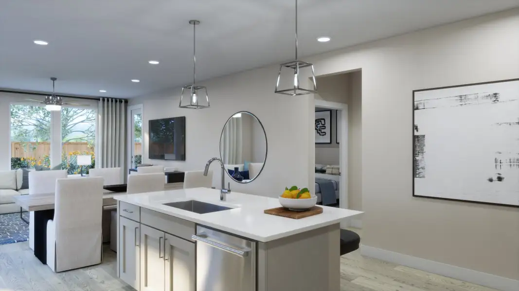 Furnished interior view inside a new home in Lariat, Liberty Hill (Image 4).