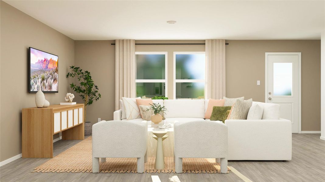 Furnished interior view inside a new home in Bertram Oaks: Majors Collection, Bertram (Image 31). Furnished interior view inside a new home in Bertram Oaks: Majors Collection, Bertram (Image 31).