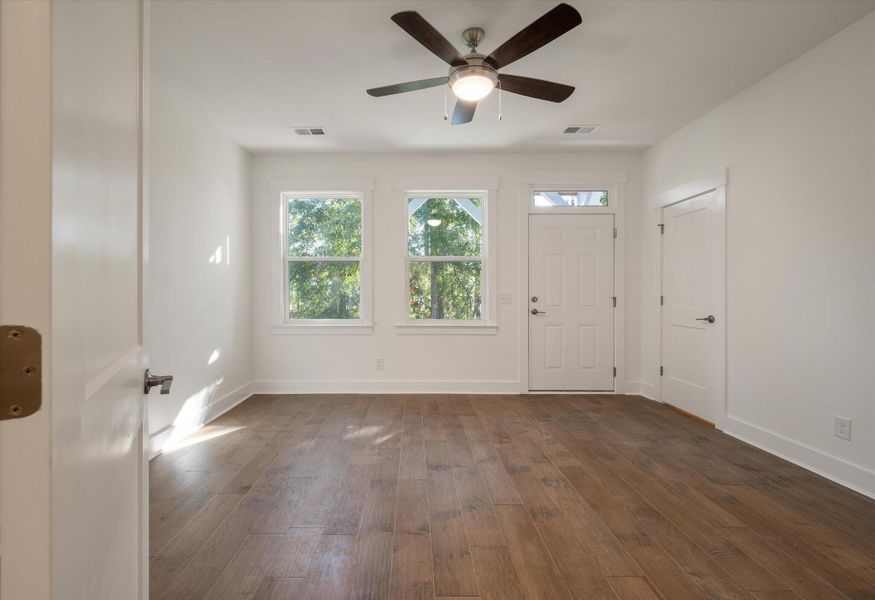 Spacious, unfurnished interior of a new home in The Bluffs at Pinefield Townhomes, Charleston (Image 18). Spacious, unfurnished interior of a new home in The Bluffs at Pinefield Townhomes, Charleston (Image 18).