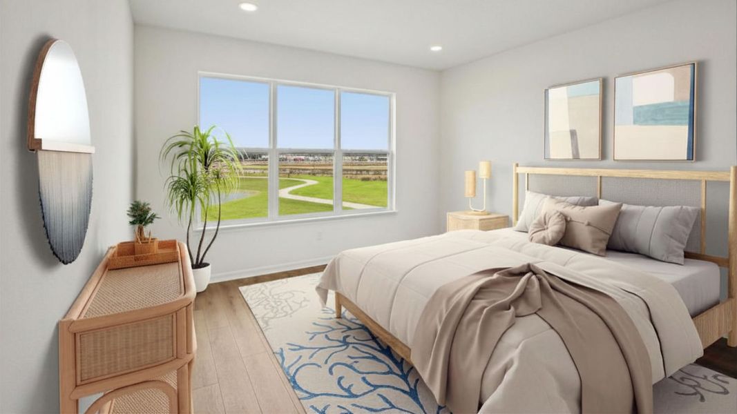The Virtually Staged Primary Bedroom