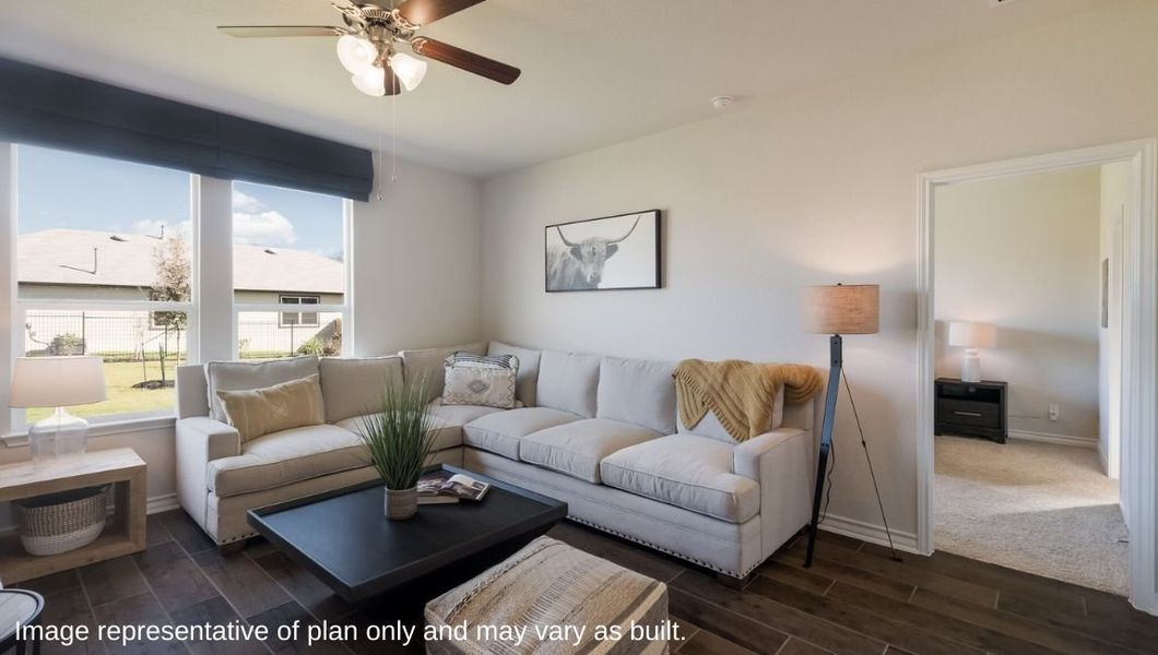 Representative furnished interior of a home built from the The Irvine by D.R. Horton in Brookstone Creek, San Antonio (Image 12). Representative furnished interior of a home built from the The Irvine by D.R. Horton in Brookstone Creek, San Antonio (Image 12).