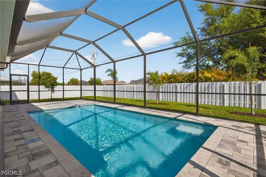 Exterior details and patio area of a home in Cape Coral, Cape Coral (Image 19).