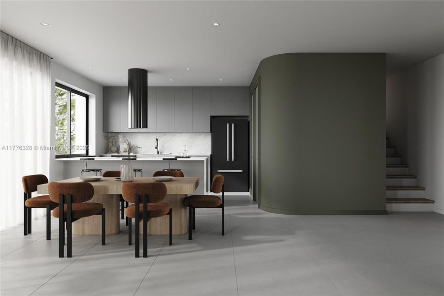 Furnished interior view inside a new home in , Miami (Image 8).