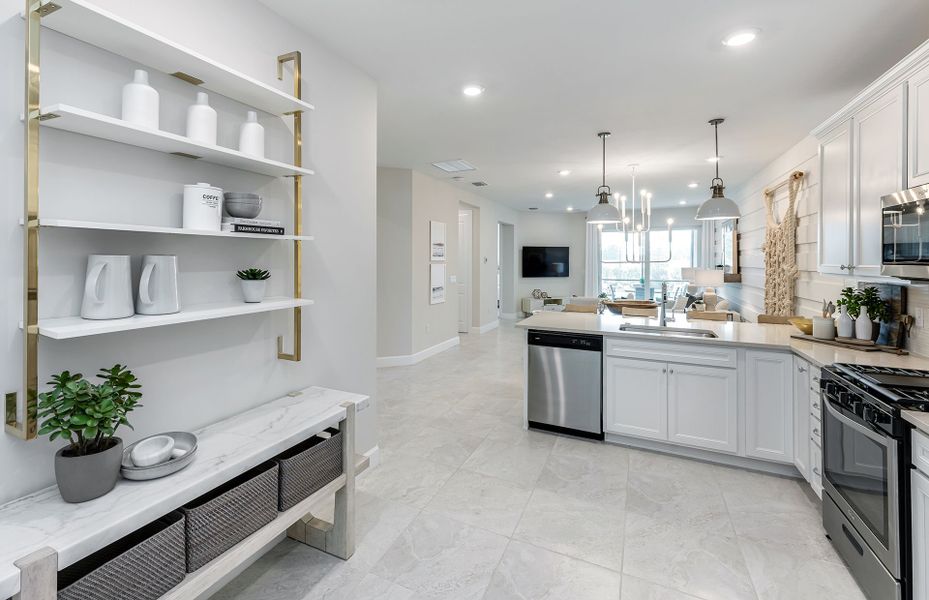 Furnished interior view inside a new home in BeachWalk by Manasota Key, Englewood (Image 9).