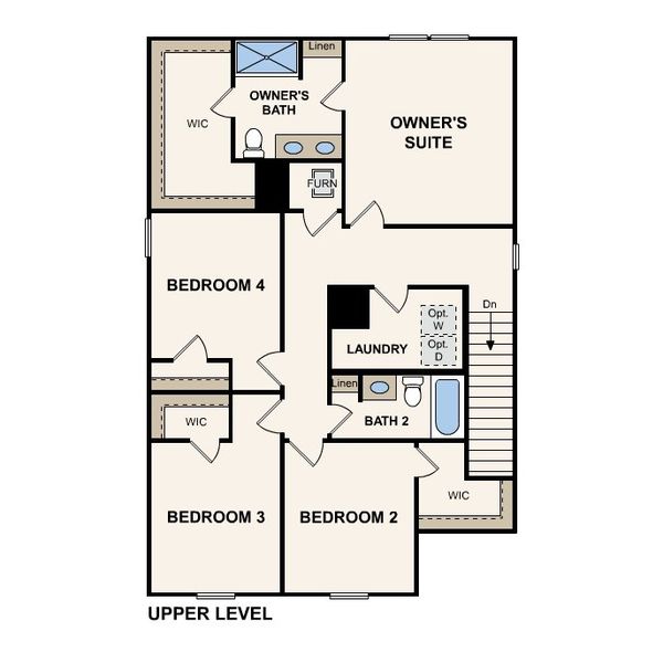 2D floor plan layout of this home in Moss Creek, Spartanburg, SC (Image 3).