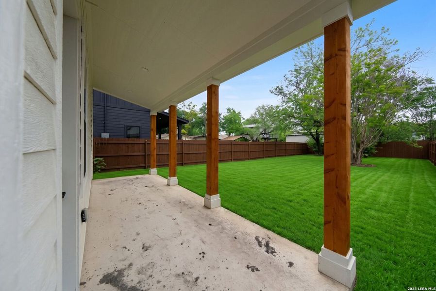 Exterior details and patio area of a home in , San Antonio (Image 28).