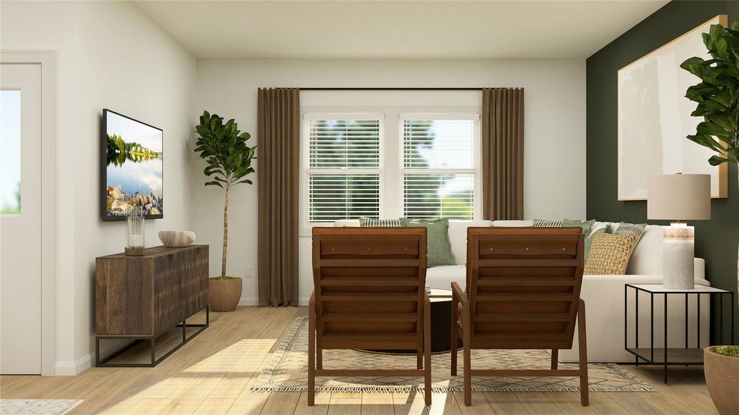 Furnished interior view inside a new home in Meadowlark Preserve: Highlands Collection, Pflugerville (Image 10).