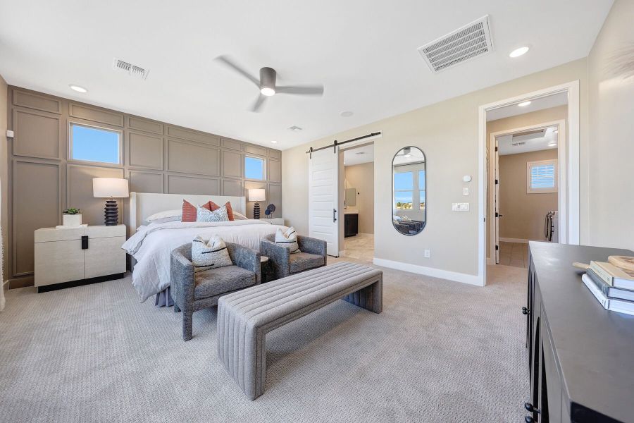 Representative furnished interior of a home built from the Mahogany by Mattamy Homes in Landmarke, Queen Creek (Image 40).