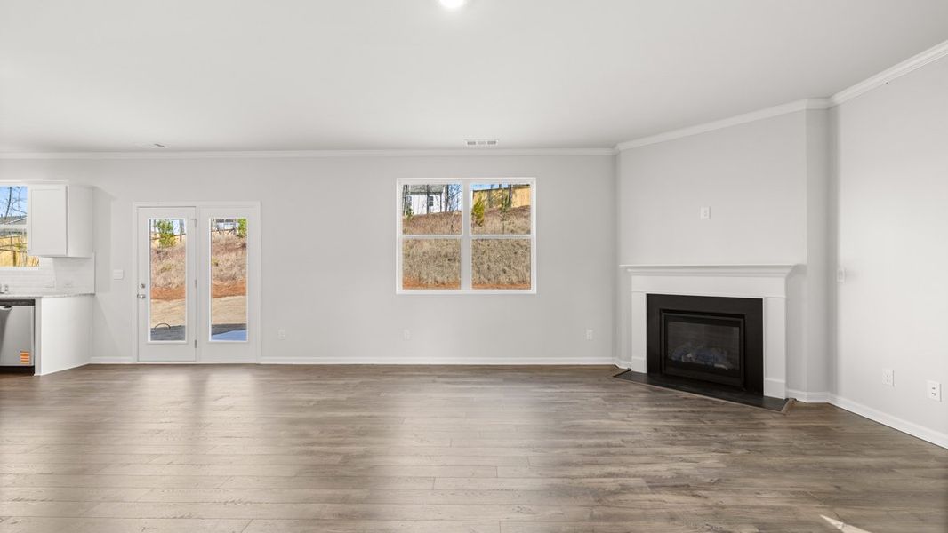 Representative unfurnished interior of a home built from the Hanover by D.R. Horton in Parkside at Carter Grove, Cartersville (Image 20).