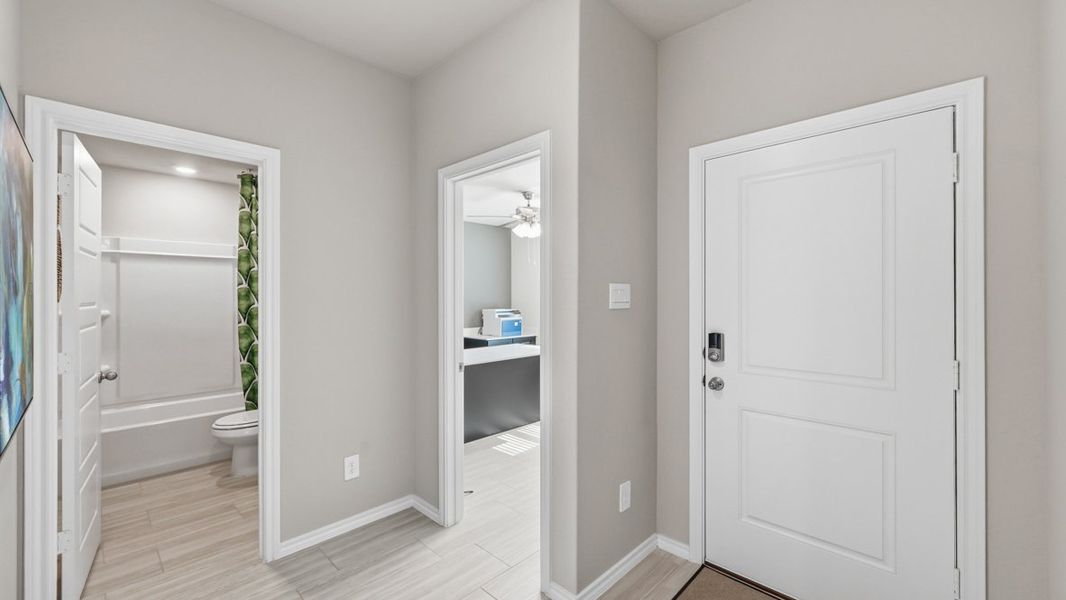 Furnished interior view inside a new home in Lonestar at Liberty Trails, Fort Worth (Image 30). Furnished interior view inside a new home in Lonestar at Liberty Trails, Fort Worth (Image 30).