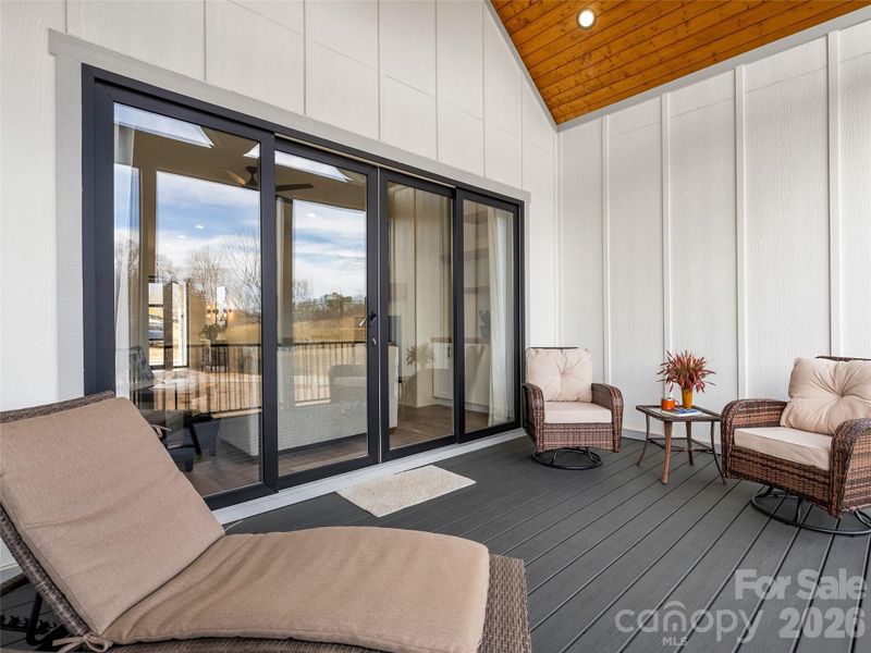 Exterior details and patio area of a home in , Arden (Image 3).