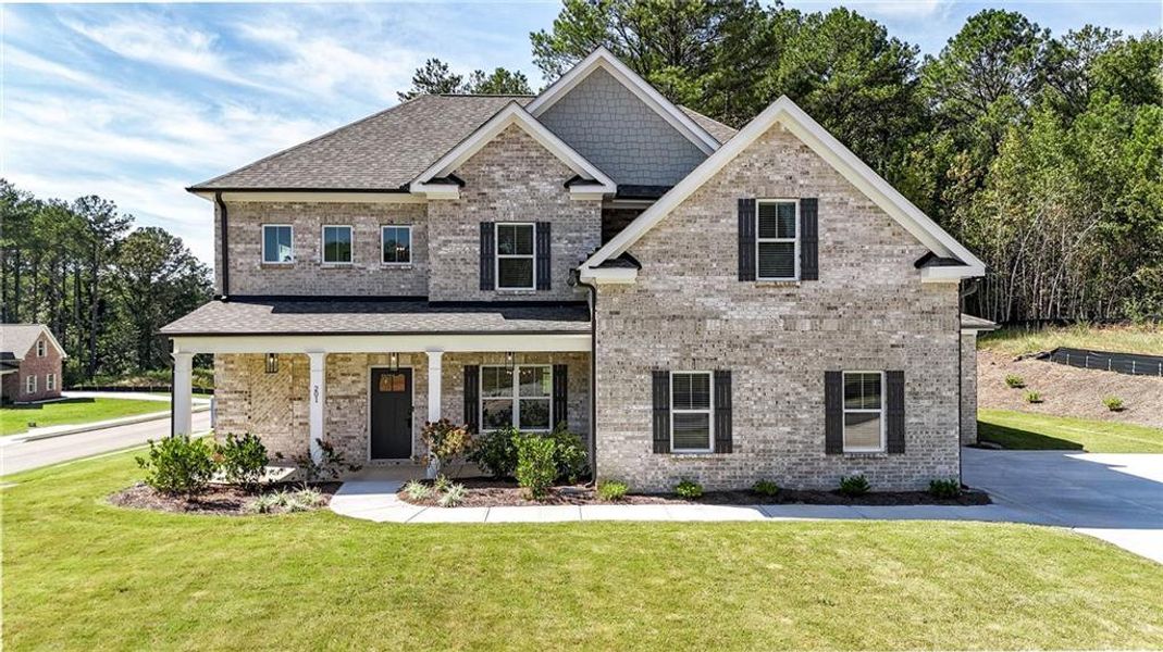 Front exterior of a new home in , Ellenwood, GA, highlighting curb appeal (Image 29).