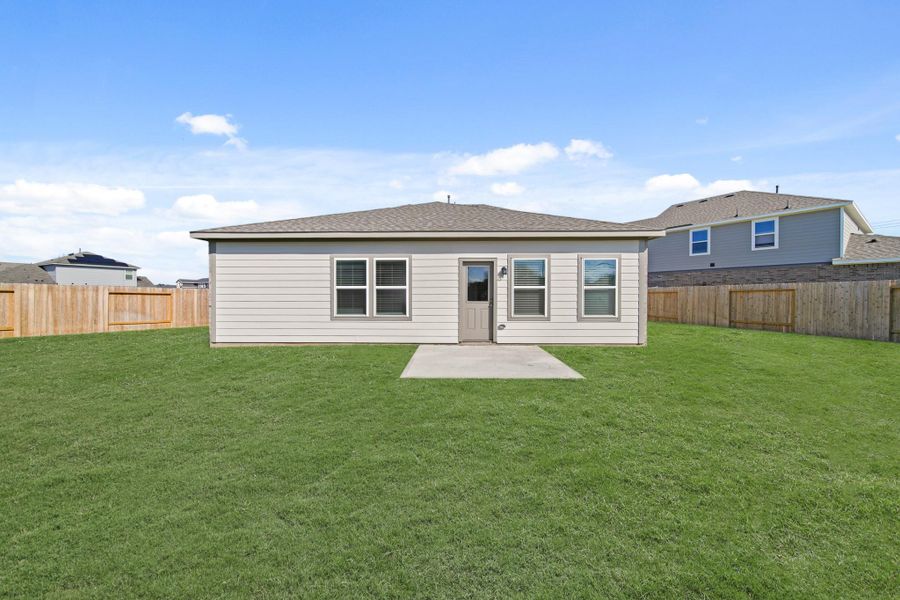 Exterior details and patio area of a home in Riverwood Ranch, Angleton (Image 3). Exterior details and patio area of a home in Riverwood Ranch, Angleton (Image 3).