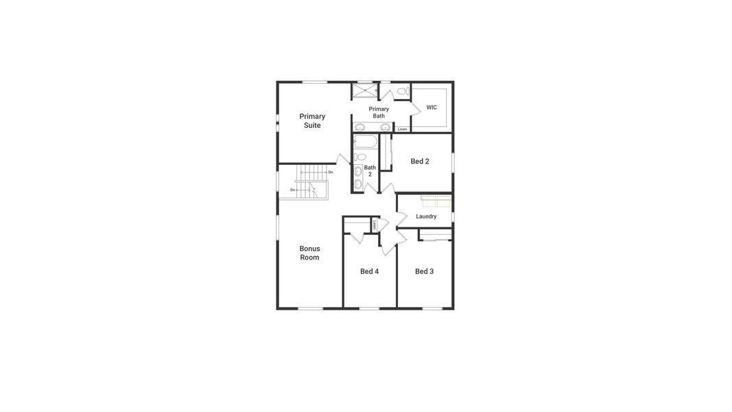 2D floor plan layout of this home in Banning Lewis Ranch - New Homes Colorado Springs, Colorado Springs, CO (Image 3). 2D floor plan layout of this home in Banning Lewis Ranch - New Homes Colorado Springs, Colorado Springs, CO (Image 3).