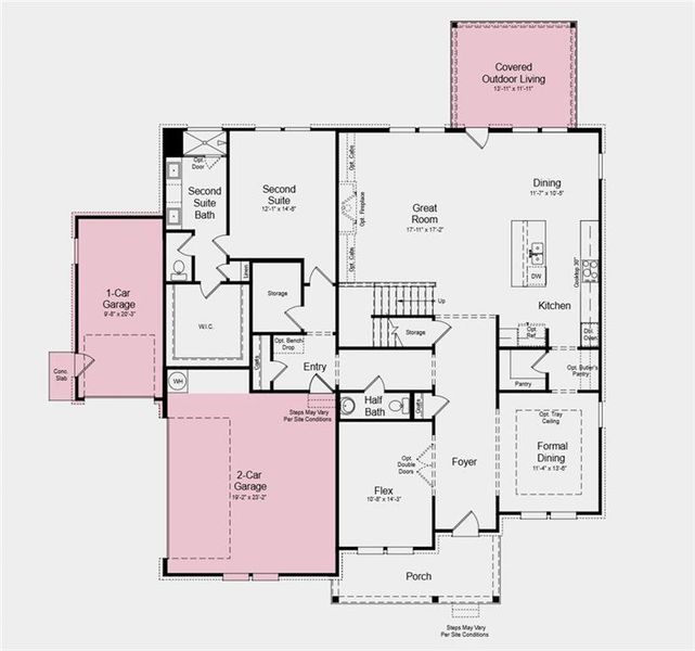 2D floor plan layout of this home in Watson Park, Snellville, GA (Image 4).