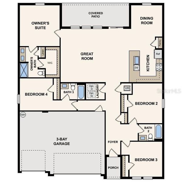 2D floor plan layout of this home in Deep Creek, Punta Gorda, FL (Image 2). 2D floor plan layout of this home in Deep Creek, Punta Gorda, FL (Image 2).