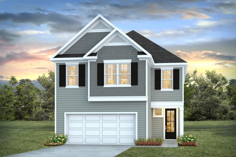 Front exterior of a new home in Founders Corner, Summerville, SC, highlighting curb appeal (Image 1). Front exterior of a new home in Founders Corner, Summerville, SC, highlighting curb appeal (Image 1).