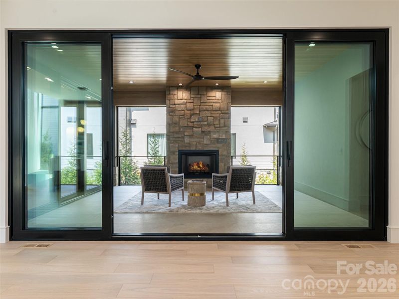 Exterior details and patio area of a home in , Arden (Image 30).