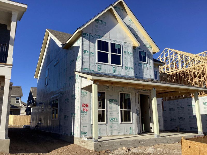 In-progress construction of a new home in The Cottages at Lariat, Liberty Hill, TX (Image 14). In-progress construction of a new home in The Cottages at Lariat, Liberty Hill, TX (Image 14).