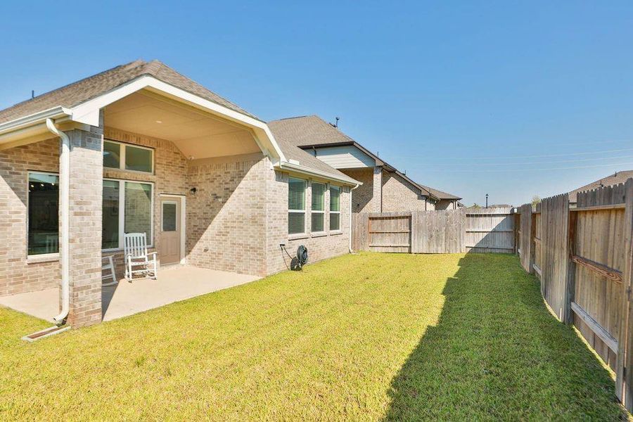 Exterior details and patio area of a home in , Katy (Image 4). Exterior details and patio area of a home in , Katy (Image 4).