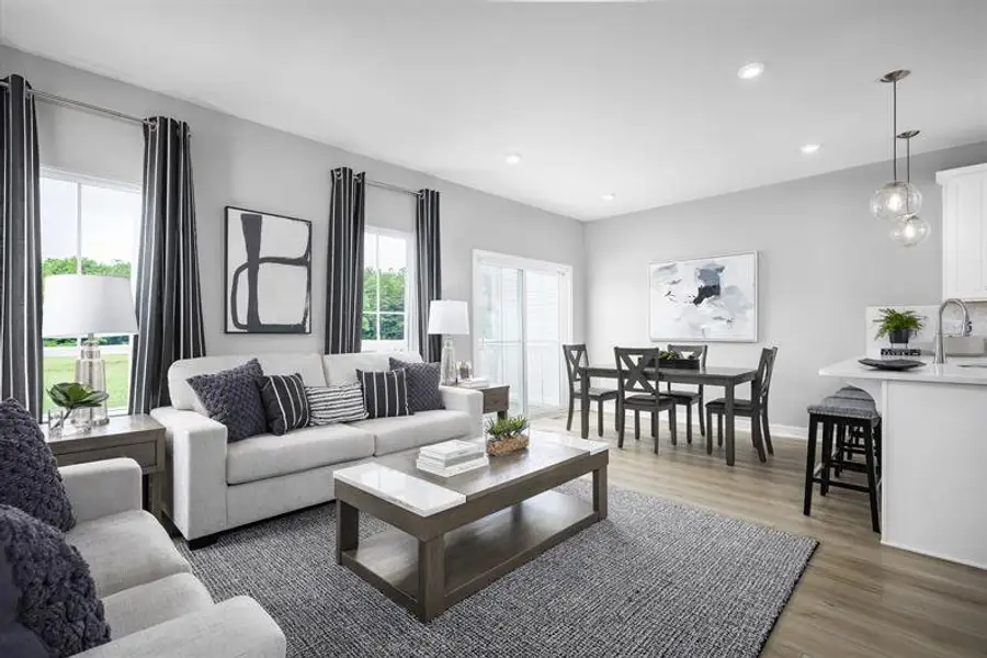 Furnished interior view inside a new home in McCain's Station Townhomes, Gallatin (Image 6).